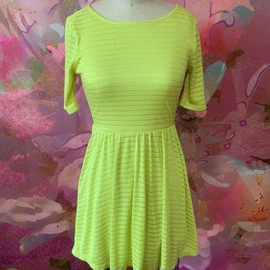 Neon quarter sleeve dress - $8